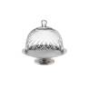 Contrahuella de aluminio con cúpula de cristal de estilo vintage 26x25 cm