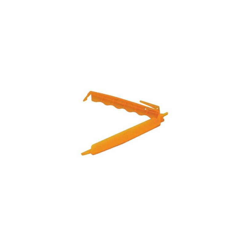 Pinza cierre bolsa plástico naranja 14 cm