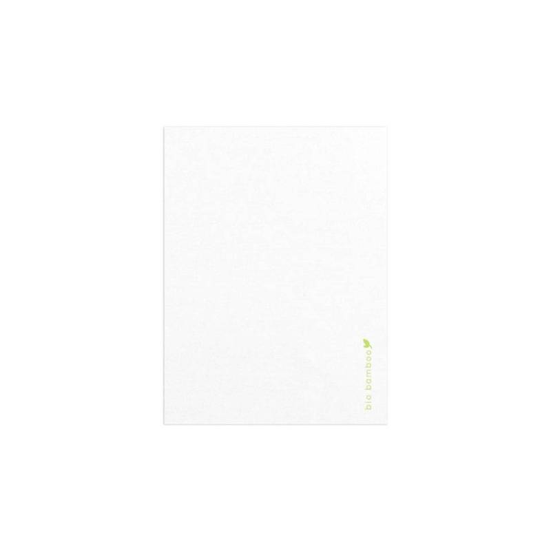 Serviette de table compostable Bio Bamboo en viscose et cellulose blanc 30x40 cm