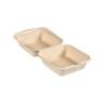 Boîte à emporter Duni avec couvercle en pulpe écru cm 16,2x15,2