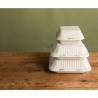 Boîte à emporter Duni avec couvercle en pulpe écru cm 16,2x15,2