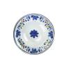 Cuenco para pasta de porcelana blanca Maritime Venezia con flores azules 26,5 cm