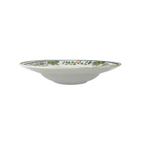 Maritime Venezia bol à pâtes en porcelaine blanche avec fleurs vertes 26.5 cm