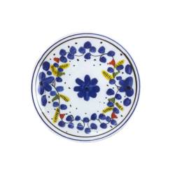 Venecia Marítima plato bajo de porcelana blanca con flores azules 22 cm