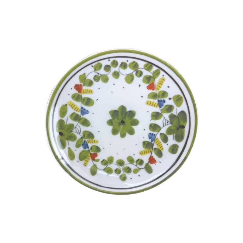 Venise maritime assiette à fond plat en porcelaine blanche avec fleurs vertes cm 22