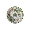 Maritime Venezia assiette plate en porcelaine blanche avec fleurs vertes cm 21
