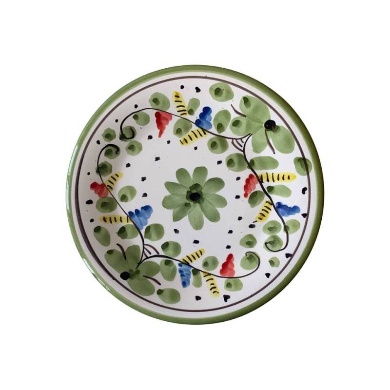 Maritime Sorrento assiette plate en porcelaine blanche avec fleurs vertes cm 28