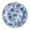 Plato llano de porcelana azul y blanca con decoración de mariposas Sonia Blue cm 31