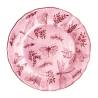 Sonia Assiette plate en porcelaine blanche et rose avec décoration papillon cm 31