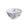 Sonia Bluein Bol de porcelana blanca y azul con decoración de mariposas 13 cm