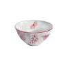 Sonia Pink bol bolo en porcelaine blanche et rose avec décoration papillon cm 13