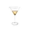 Blown glass martini cup with olive stick cl 34