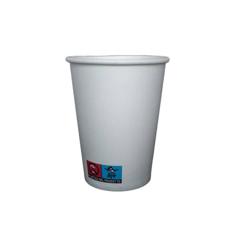 Verre à cappuccino en carton blanc cl 24