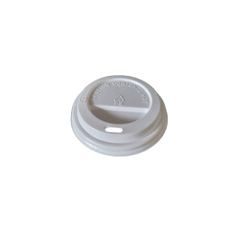 Couvercle avec trou en plastique blanc cm 6