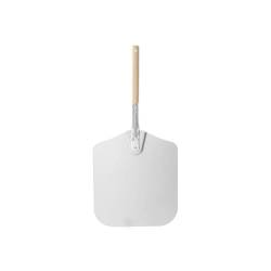 Pala cuadrada de aluminio liso para pizza 30,5 cm con mango corto cm 66