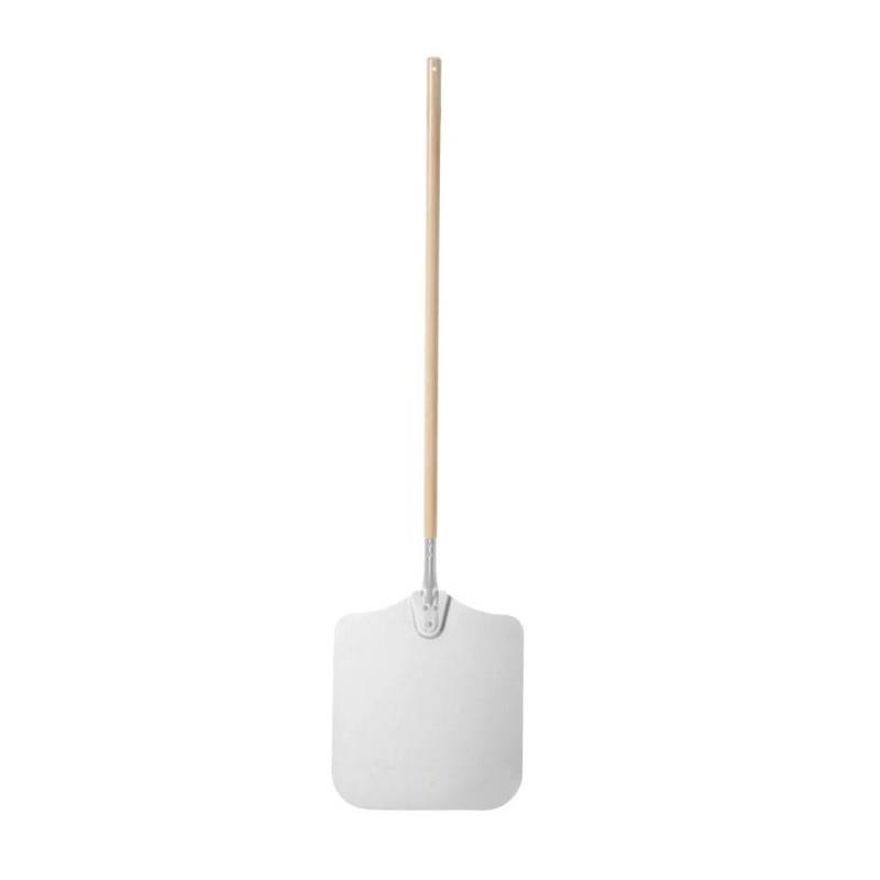 Pelle à pizza carrée en aluminium lisse cm 35,5 avec long manche cm 132