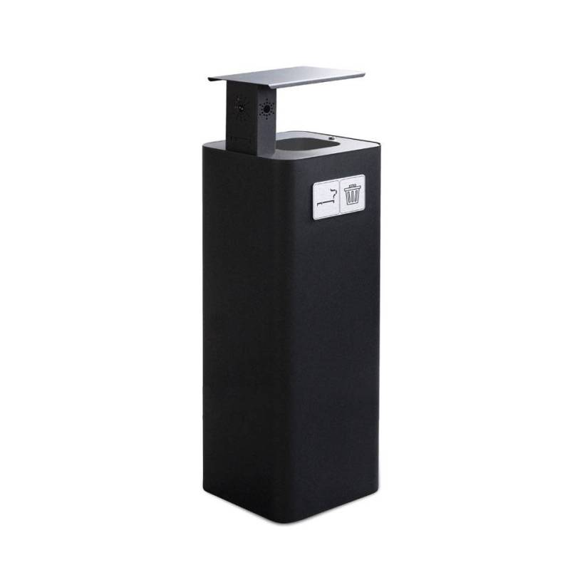 Cenicero puro de acero pintado de negro micáceo lt 60