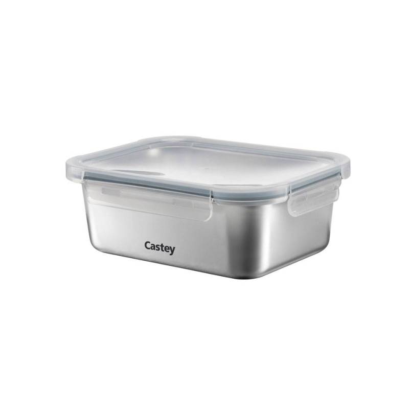 Recipiente rectangular Castey de acero inoxidable con tapa hermética ml 800