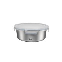 Récipient rond en acier inoxydable Castey avec couvercle hermétique ml 650
