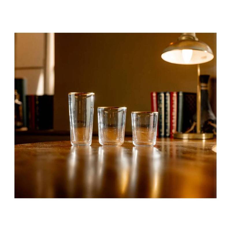 Fluet Gold Rim Vaso con borde dorado cl 34