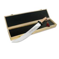 Sable de sumiller con mango de madera de olivo, soporte y caja incluidos cm 47