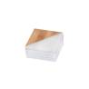 Posavasos cuadrado de madera y mármol blanco 10,5 cm