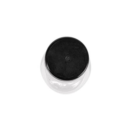 Transparent pet bottle with black cap cl 25