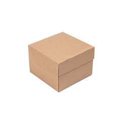 La boîte à hamburgers Pack en carton brun 15,5x15,5x11,5 cm