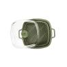 Green Risolì en aluminium antiadhésif avec couvercle pour induction cm 26x26