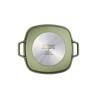 Green Risolì en aluminium antiadhésif avec couvercle pour induction cm 26x26