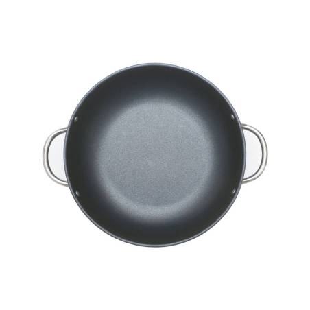 Sartén de aluminio antiadherente Risolì Blackplus de 2 asas para inducción 32 cm