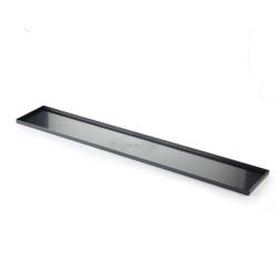 Vassoio rettangolare pasticceria/bar in abs nero cm 60x10x1