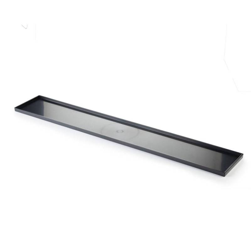 Vassoio rettangolare pasticceria/bar in abs nero cm 60x10x1