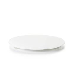 Plato redondo satinado blanco pmma cm 31x2