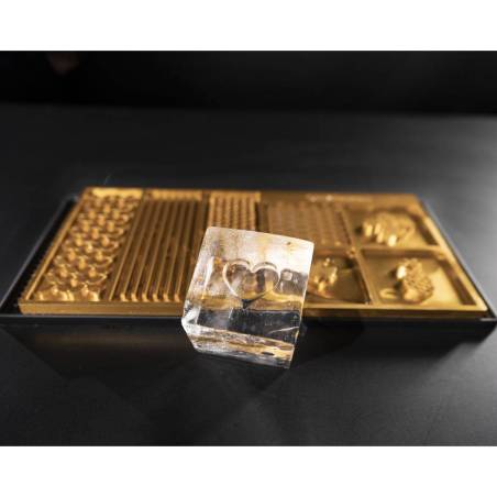 Sello marcador de hielo Yeti 100% Chef en aluminio dorado