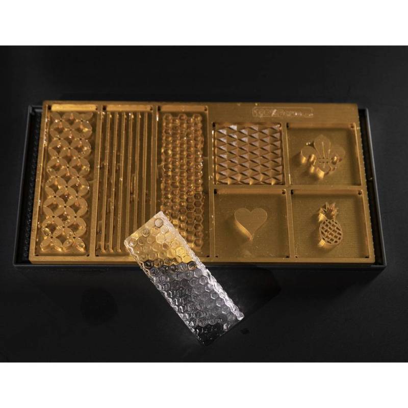 Sello marcador de hielo Yeti 100% Chef en aluminio dorado