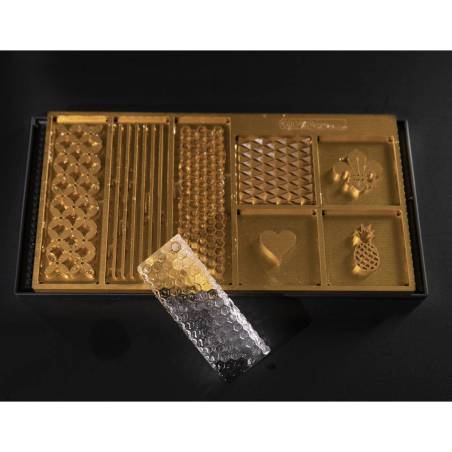 Sello marcador de hielo Yeti 100% Chef en aluminio dorado