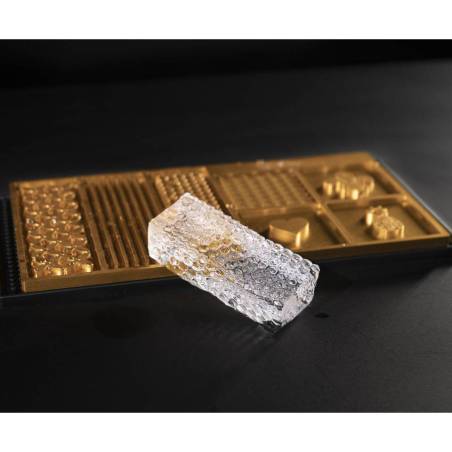 Tampon marqueur de glace Yeti 100% Chef en aluminium doré