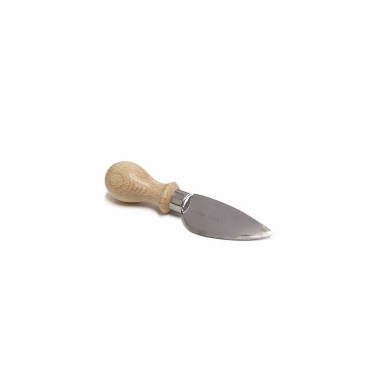 Cuchillo de acero para queso con mango de madera 12 cm