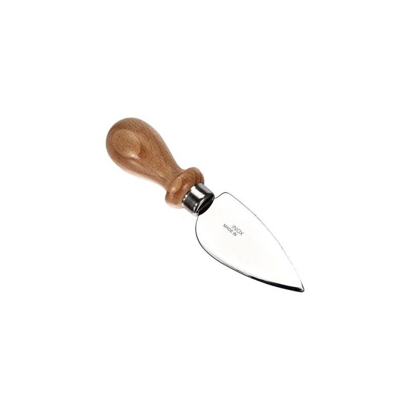 Cuchillo de queso de acero inoxidable con mango de madera 16,3 cm