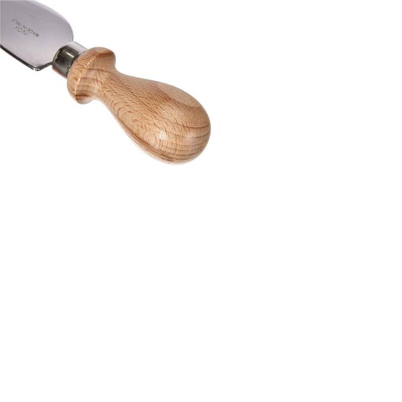 Cuchillo de queso de acero inoxidable con mango de madera 16,3 cm