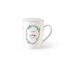 Taza de té de hierbas botánico con filtro en porcelana con decoraciones surtidas cl 35
