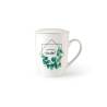 Taza de té de hierbas botánico con filtro en porcelana con decoraciones surtidas cl 35