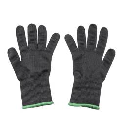 Protector Gants de protection en polyéthylène résistants aux coupures, noirs, taille M