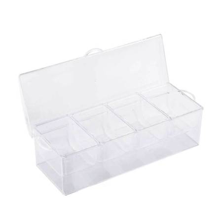 Enfriador porta condimentos 4 bandejas de plástico