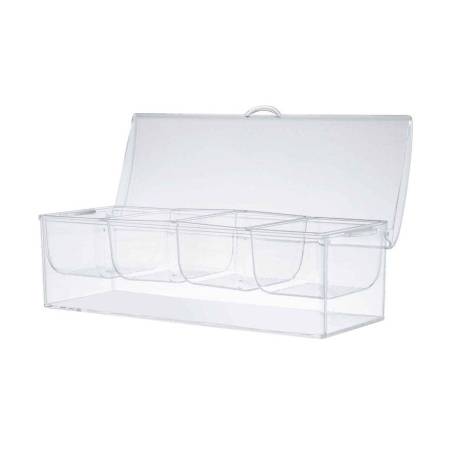 Enfriador porta condimentos 4 bandejas de plástico