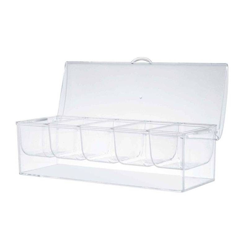 Porte-condiments réfrigéré 5 plateaux en plastique