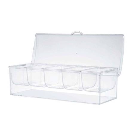 Enfriador porta condimentos 5 bandejas de plástico