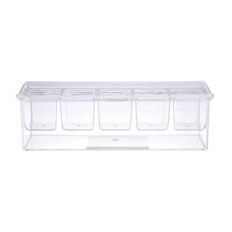 Enfriador porta condimentos 5 bandejas de plástico