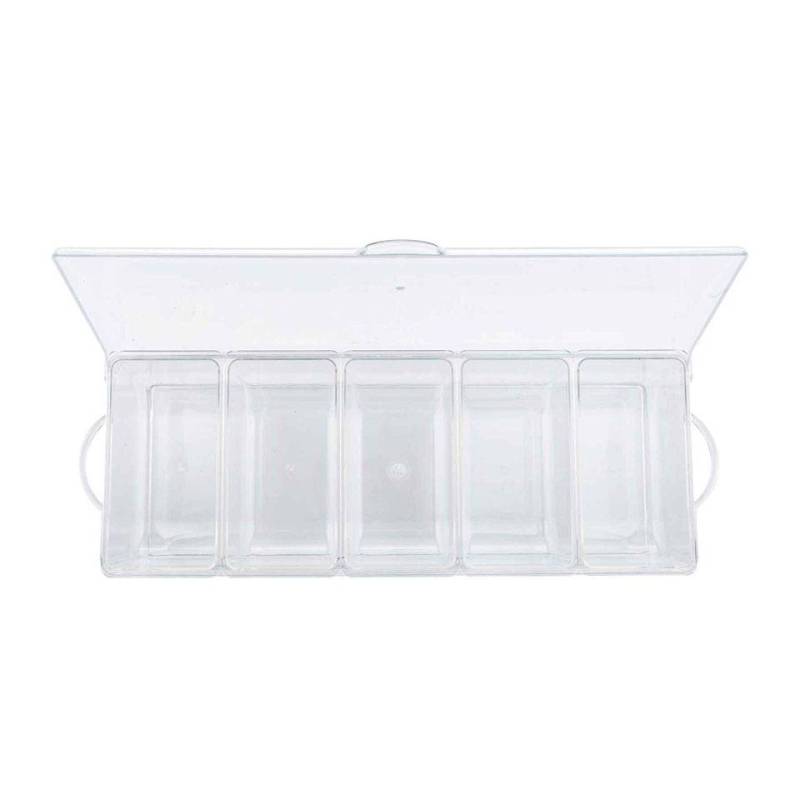 Porte-condiments réfrigéré 5 plateaux en plastique